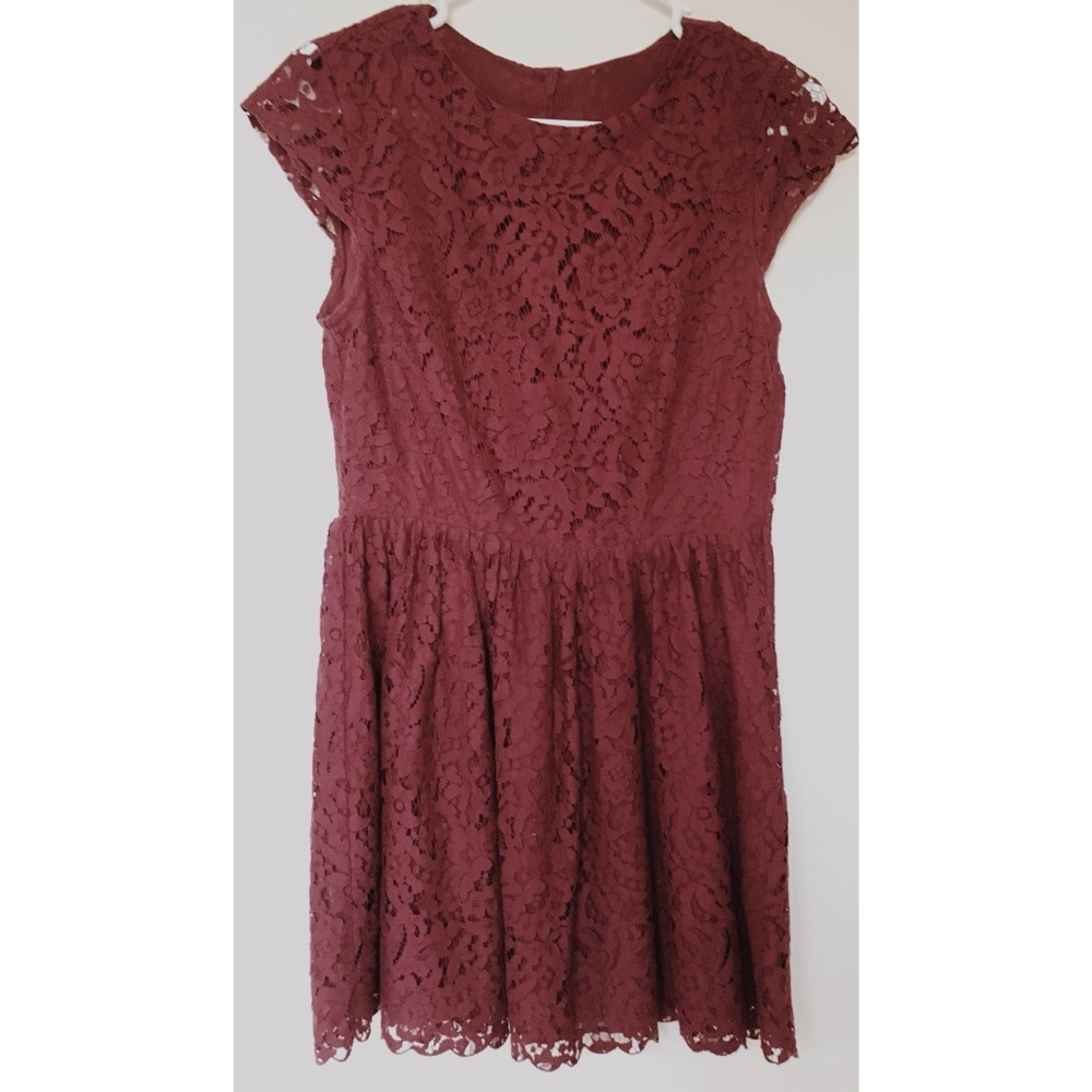 Maroon Lace Dress